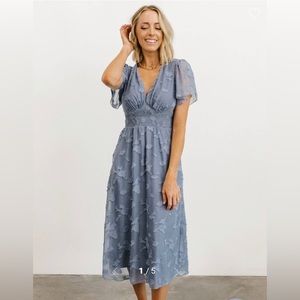June Smocked Midi Dress